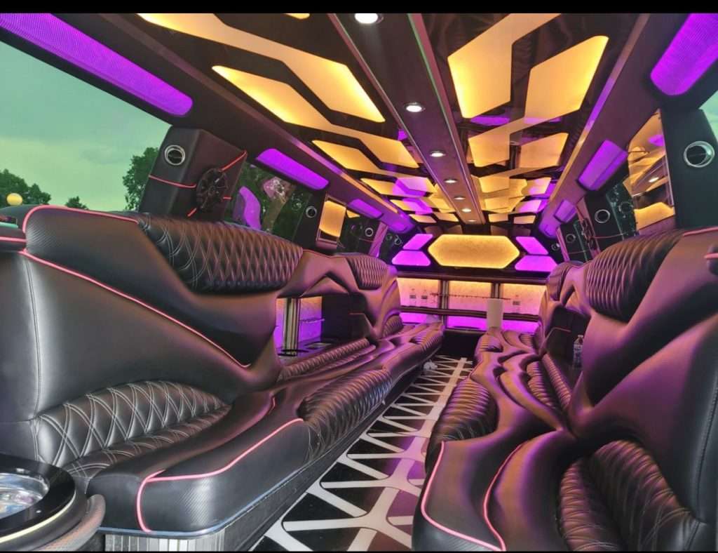 White 20-passenger Escalade stretch limo in Loveland