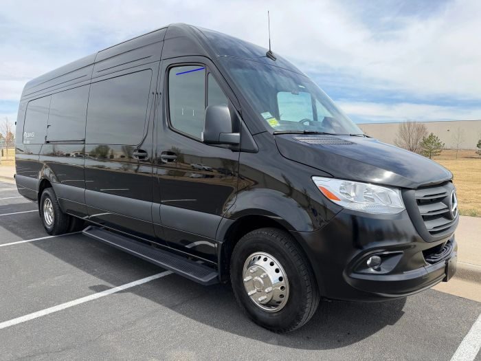Black Mercedes Sprinter – Loveland limo service