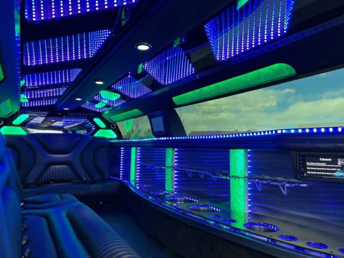 Stretch limo with LED bar – Loveland limo service